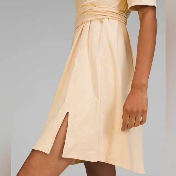 LULULEMON SIZE 8 COTTON WRAP DRESS -T-SHIRT - Picture 4 of 4